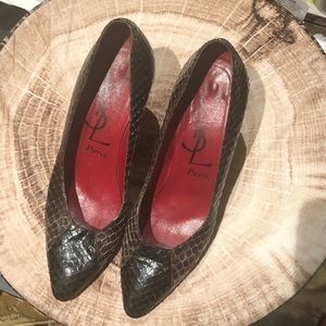 YSL Paris snake Leather shoes